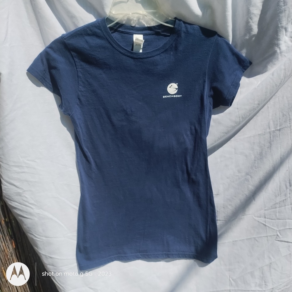 Beachbody Tee Shirt, Navy Blue, Size M